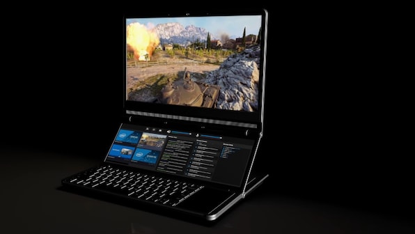 Intel’s Honeycomb Glacier is a gaming laptop concept with adjustable dual screens