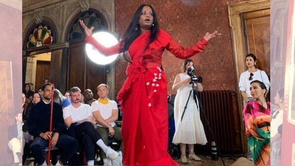 Artist Mithu Sen on (Un)Mansplaining, her satirical performance piece from the 2019 Venice Biennale