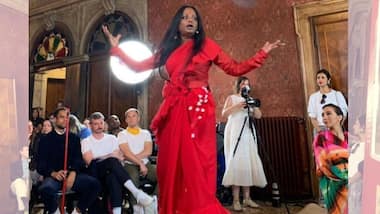 Artist Mithu Sen on (Un)Mansplaining, her satirical performance piece from the 2019 Venice Biennale