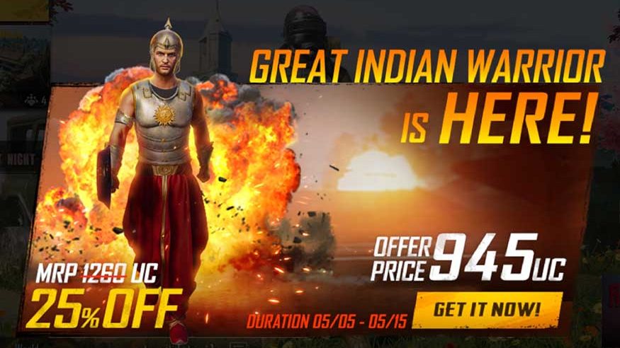 PUBG Mobile introduces 'Baahubali' themed costumes in its in-game store PUBG Mobile introduces 'Baahubali' themed costumes in its in-game store