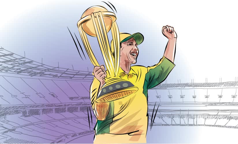 ‘For Ponting, to do what he did in the final was very, very special.’ Artwork by Rajan Gaikwad 