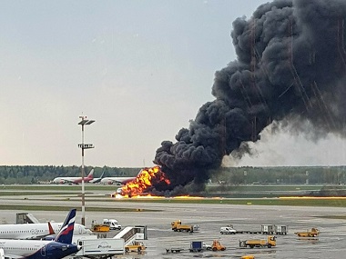Russian plane that caught fire on landing was still heavy with unburnt fuel; pilot says he followed all procedure Russian plane that caught fire on landing was still heavy with unburnt fuel; pilot says he followed all procedure