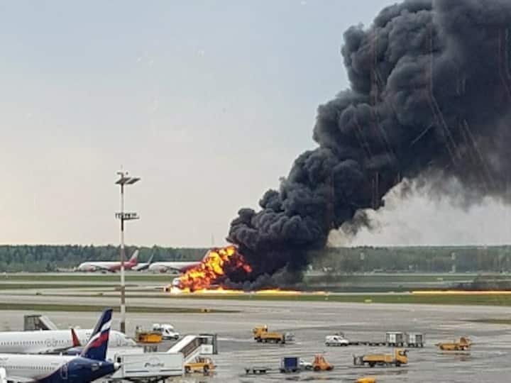 Russian plane that caught fire on landing was still heavy with unburnt fuel; pilot says he followed all procedure