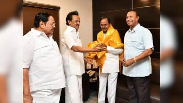 KCR meets Stalin in Chennai over bid for federal front, DMK sources say party leader instead asked TRS chief to support Congress
