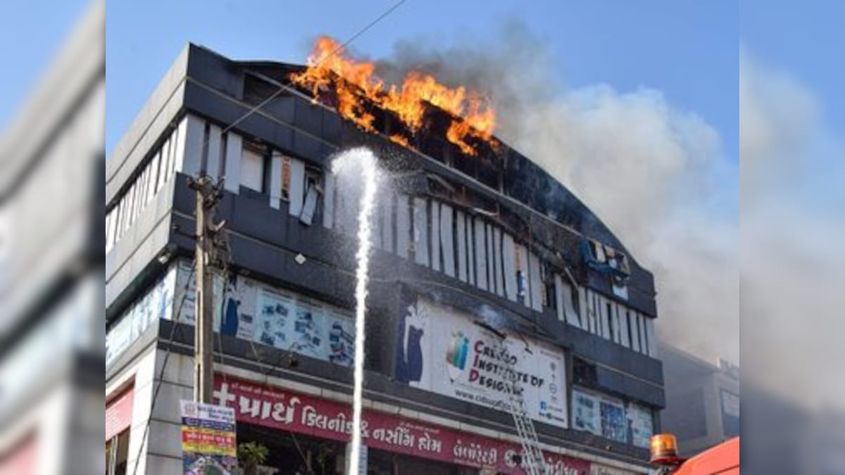 Surat fire: Tyres used as chairs, flexes aggravated blaze, distant location of fire tenders hampered operations, says official