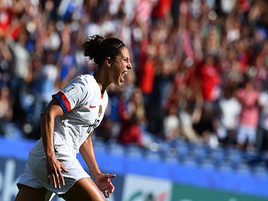 FIFA Women's World Cup 2019: Title holders USA seal last-16 berth courtesy Carli Lloyd's heroics against hapless Chile FIFA Women's World Cup 2019: Title holders USA seal last-16 berth courtesy Carli Lloyd's heroics against hapless Chile