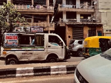 The Gramin Sewa tempo passenger carriers that charge Rs 10 for a ride load more passengers and offer 'hafta' or weekly fines to the police to allow them to do so. Image credit: Pallavi Rebbapragada