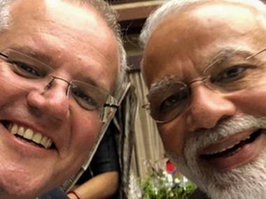 'Kithana acha he Modi!': Australian prime minister Scott Morrison's selfie with Indian prime minister goes viral 'Kithana acha he Modi!': Australian prime minister Scott Morrison's selfie with Indian prime minister goes viral