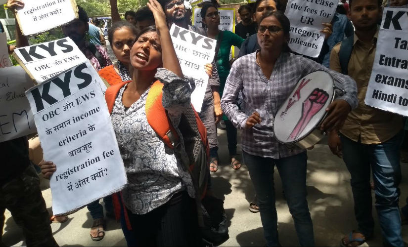 Student bodies protest, stage one-day hunger strike against Delhi Universitys astronomical fee hike