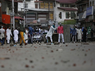 Protestors waving Zakir Musa banners clash with security forces after Eid prayers in some parts of Jammu and Kashmir Protestors waving Zakir Musa banners clash with security forces after Eid prayers in some parts of Jammu and Kashmir