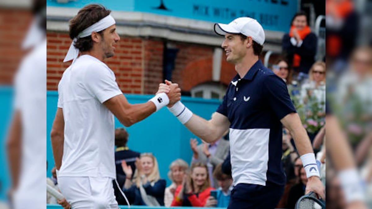 Queen's Club Championships: Andy Murray returns from 'life-changing' hip surgery with opening round doubles win