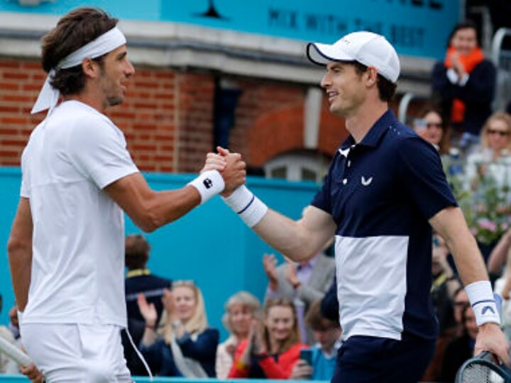 Queen's Club Championships: Andy Murray returns from 'life-changing' hip surgery with opening round doubles win