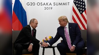 ‘Don’t meddle in the election’: Donald Trump jokes about Mueller report during meeting with Vladimir Putin in Osaka