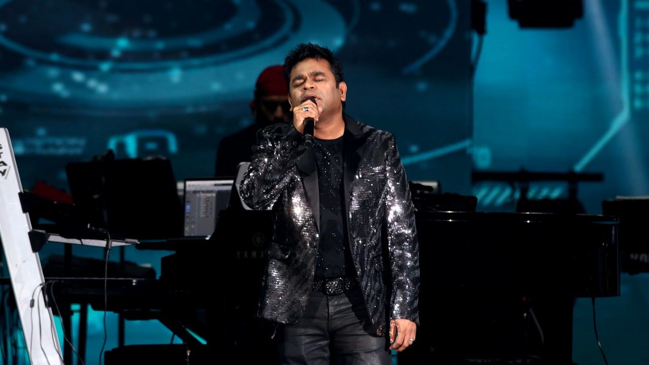 Musician AR Rahman performs during the International Indian Film Academy Rocks show in 2017. Reuters