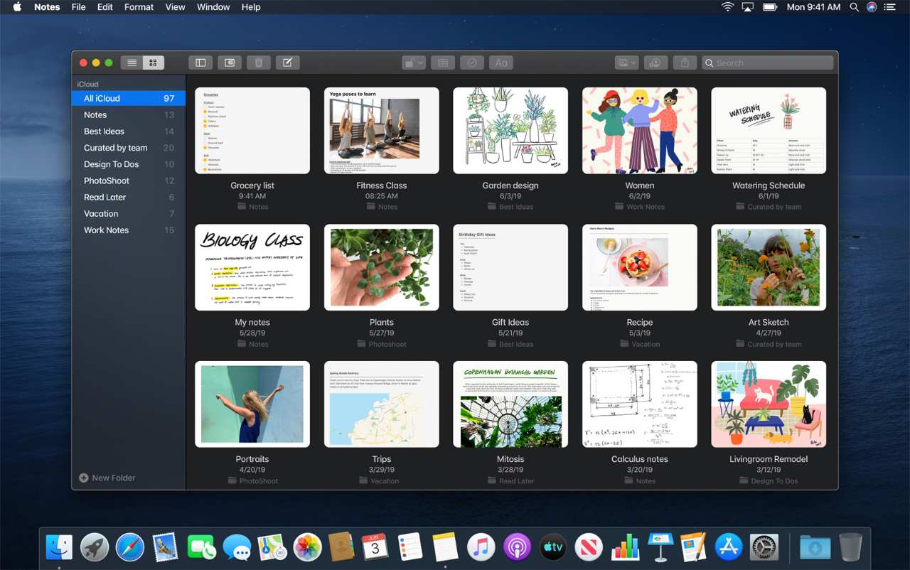 The redesigned Notes app looks leagues better than the previous one. Image: Apple