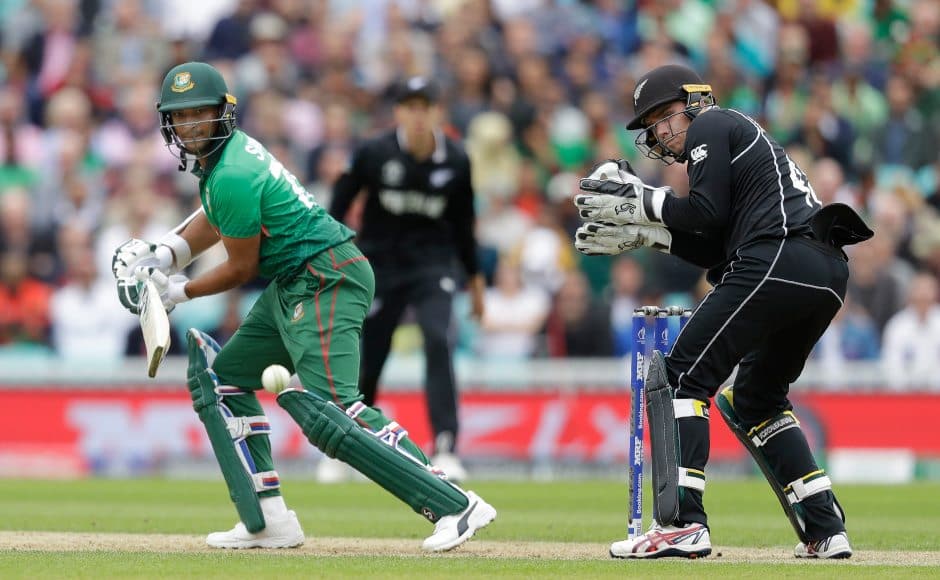 Shakib Al Hassan's all-round show (64 runs and 2 wickets) didn't turn out to be enough for Bangladesh. AP 
