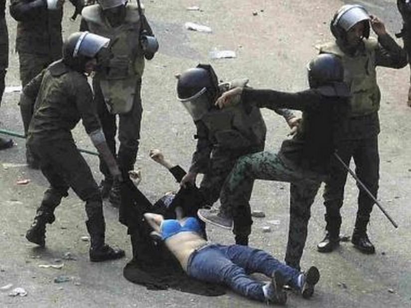 The Girl in the blue bra. Reuters