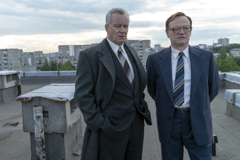 Stellan Skarsgard and Jared Harris in a still from the show. HBO