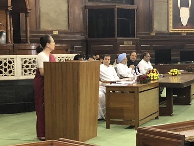 Sonia Gandhi elected leader of Congress parliamentarians, to pick Lok Sabha head, chief whip after consulting party Sonia Gandhi elected leader of Congress parliamentarians, to pick Lok Sabha head, chief whip after consulting party