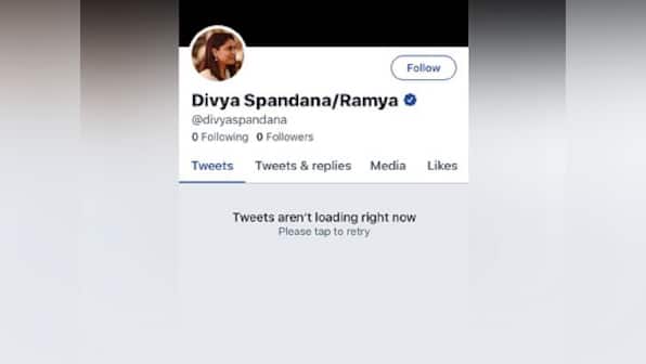 Divya Spandana's Twitter, Instagram accounts appear deleted; Congress social media in-charge says she has not left party