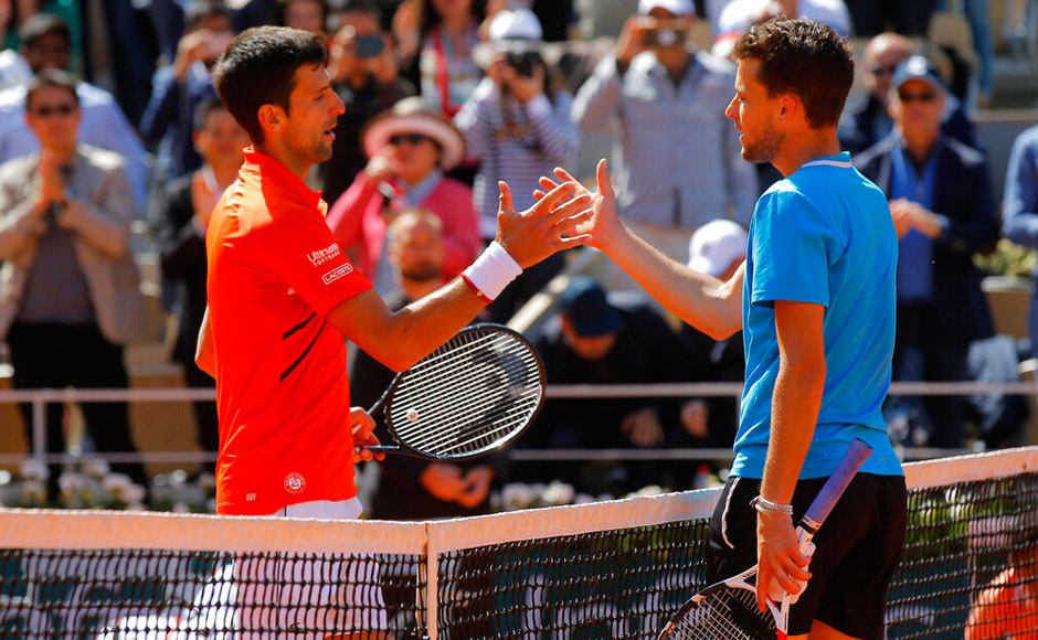 Mostly, though, because Dominic Thiem managed to outperform Djokovic at his own brand of defense-to-offense, speed-and-power baseline game. AP Mostly, though, because Dominic Thiem managed to outperform Djokovic at his own brand of defense-to-offense, speed-and-power baseline game. AP