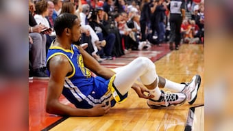 NBA Finals 2019: Warriors star Kevin Durant's shock Game 5 exit leaves players and fans on both sides in shock