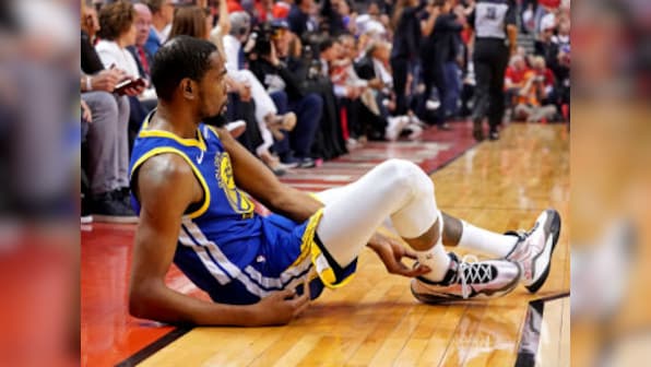 NBA Finals 2019: Warriors star Kevin Durant's shock Game 5 exit leaves players and fans on both sides in shock
