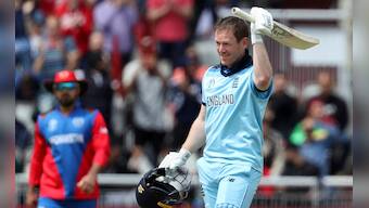 Skipper Eoin Morgan stars with brutal ton in Old Trafford as hosts England thrash Afghanistan in World Cup