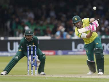 Skipper Faf du Plessis offered sole resistance in his team’s loss to Pakistan. AP