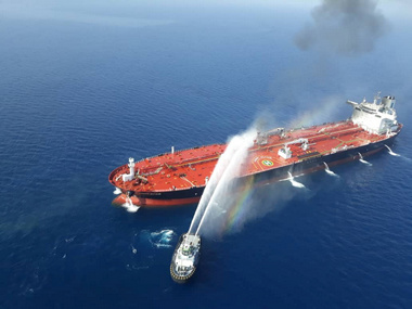 Oil prices shoot up by 2% after two tankers go up in flames following attack; US blames Iran for strike Oil prices shoot up by 2% after two tankers go up in flames following attack; US blames Iran for strike