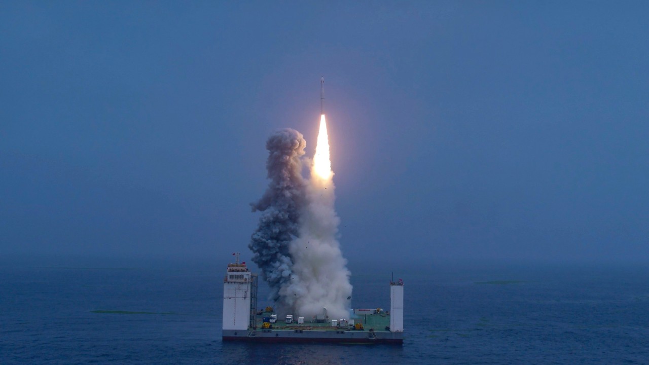 China nails first Long March rocket launch at sea, places seven satellites in orbit China nails first Long March rocket launch at sea, places seven satellites in orbit