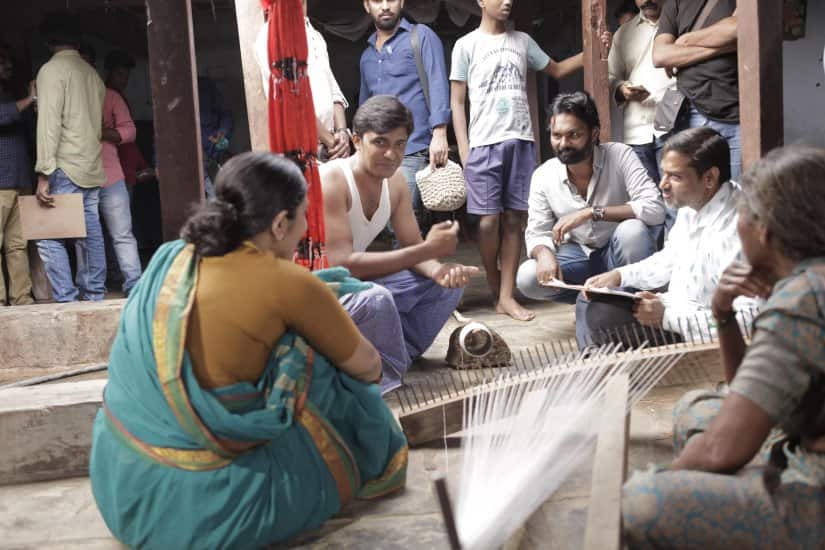 A BTS still from Mallesham. Image via Facebook