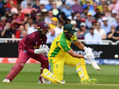 Nathan Coulter-Nile’s blistering innings helped Australia to a match-winning total. AFP