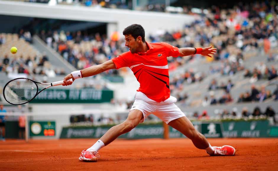 The semi-final between Novak Djokovic and Dominic Thiem was suspended for the day because of rain in the third set. AP The semi-final between Novak Djokovic and Dominic Thiem was suspended for the day because of rain in the third set. AP