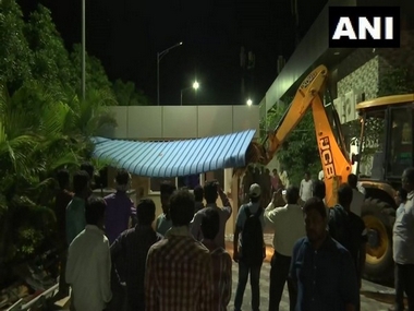 Andhra Pradesh govt starts dismantling ‘illegal’ hall built by former CM Chandrababu Naidu, HC rejects plea for stay action Andhra Pradesh govt starts dismantling ‘illegal’ hall built by former CM Chandrababu Naidu, HC rejects plea for stay action