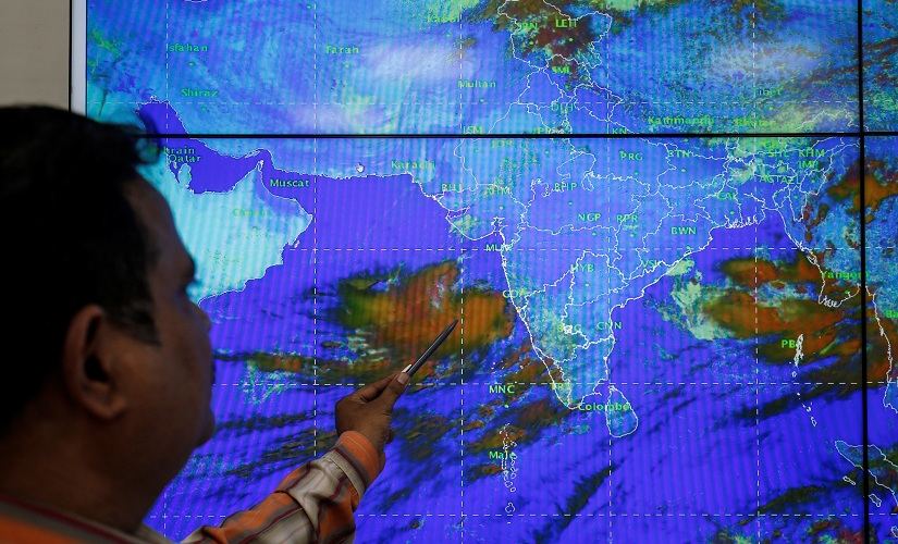 Wind speeds are expected to touch 170 kilometres per hour. Diving and rescue teams and relief material have been kept on standby for rendering assistance to civil authorities. Seen here is a scientist monitoring the cyclone's movement at the IMD office in Ahmedabad. Reuters Wind speeds are expected to touch 170 kilometres per hour. Diving and rescue teams and relief material have been kept on standby for rendering assistance to civil authorities. Seen here is a scientist monitoring the cyclone's movement at the IMD office in Ahmedabad. Reuters