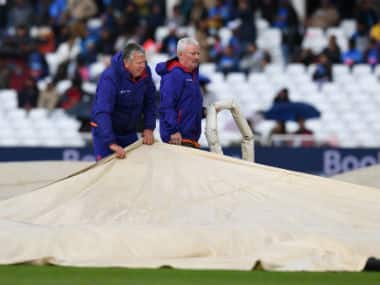 Rain and wet outfield forced India-NZ match to be abandoned on Thursday. AFP