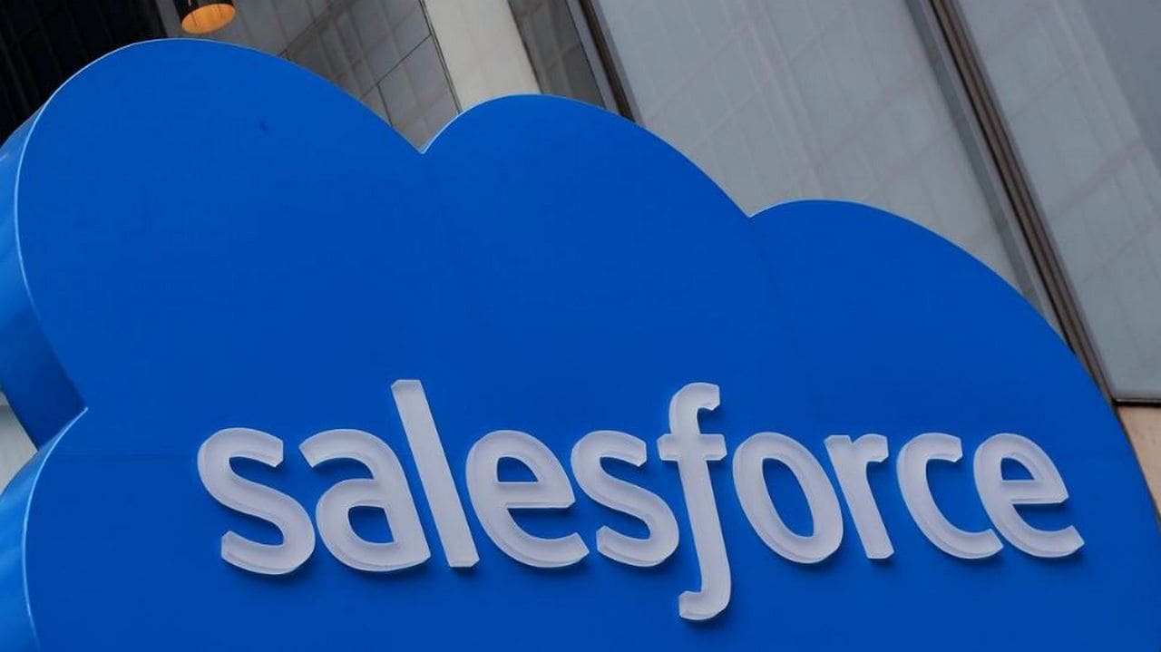Salesforce logo. Image: Reuters