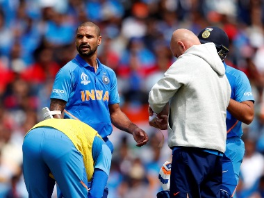 ICC Cricket World Cup 2019: Shikhar Dhawan ruled out of tournament, Rishabh Pant named replacement ICC Cricket World Cup 2019: Shikhar Dhawan ruled out of tournament, Rishabh Pant named replacement
