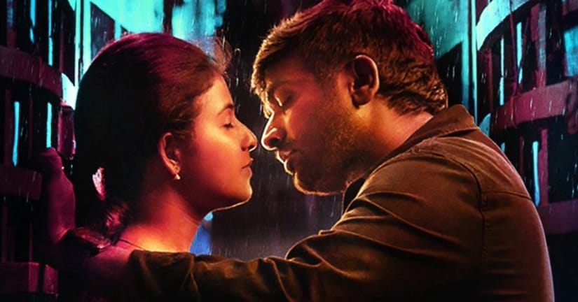 Vijay Sethupathi and Anjali in a still from Sindhubaadh. Image via Twitter