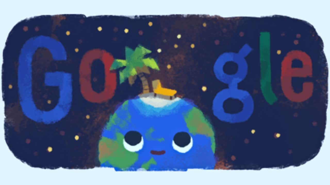 Today's adorable summer solstice doodle. Image: Google