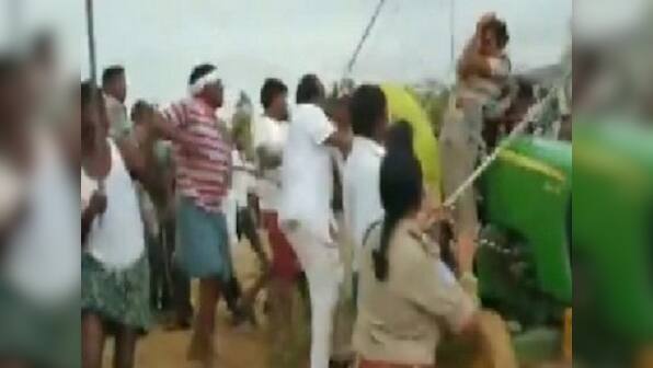 TRS leaders led by party MLA attack police, forest guards at Asifabad; legislator alleges officials were 'terrorising adivasi farmers'