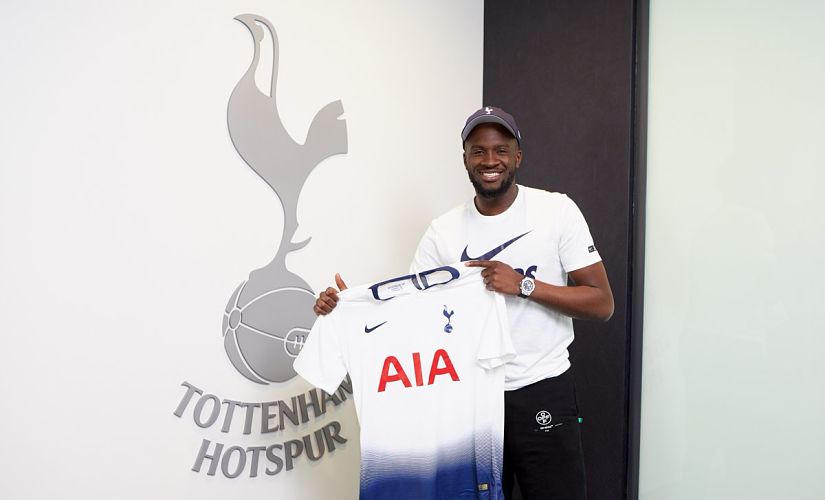 Tottenham signed midfielder Tanguy Ndombele for a club-record 60 million euros. Image courtesy: Twitter @SpursOffiical