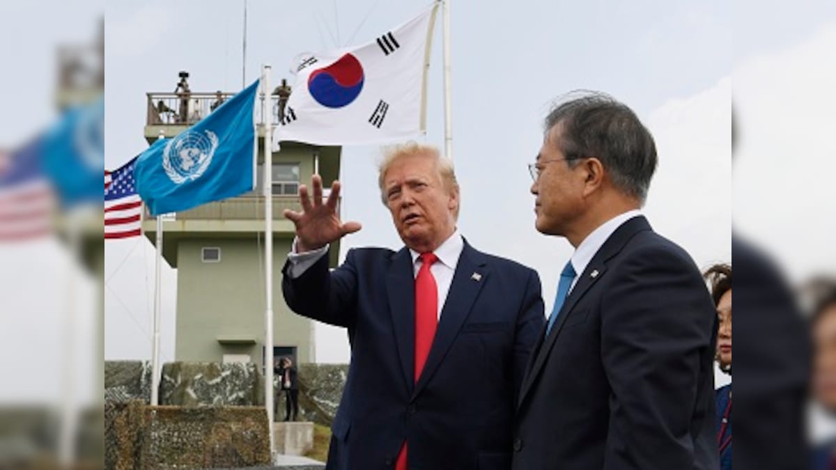 Donald Trump tours Demilitiarised Zone dividing Korean peninsula ahead of meeting with Kim Jong-un