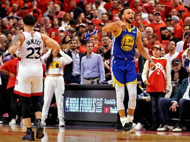 NBA Finals 2019: Warriors beat Raptors to keep title hopes alive thanks to clutch 3-pointers by Stephen Curry, Klay Thompson