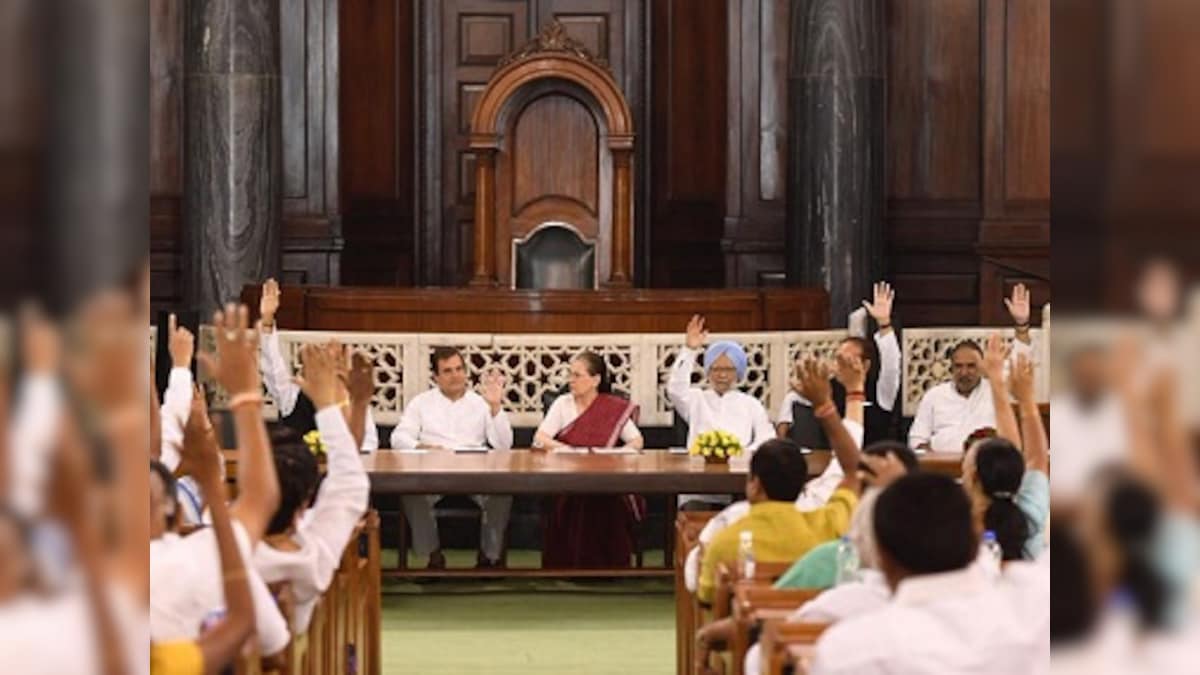 Congress meeting chaired by Sonia, attended by Rahul, discuss Opposition's candidate for Lok Sabha Speaker, but reaches no consensus