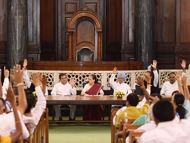 Congress meeting chaired by Sonia, attended by Rahul, discuss Opposition's candidate for Lok Sabha Speaker, but reaches no consensus Congress meeting chaired by Sonia, attended by Rahul, discuss Opposition's candidate for Lok Sabha Speaker, but reaches no consensus