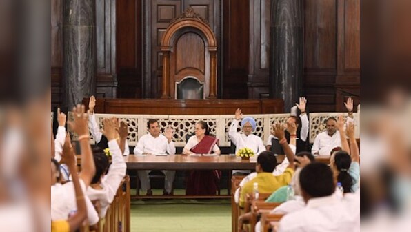 Congress meeting chaired by Sonia, attended by Rahul, discuss Opposition's candidate for Lok Sabha Speaker, but reaches no consensus