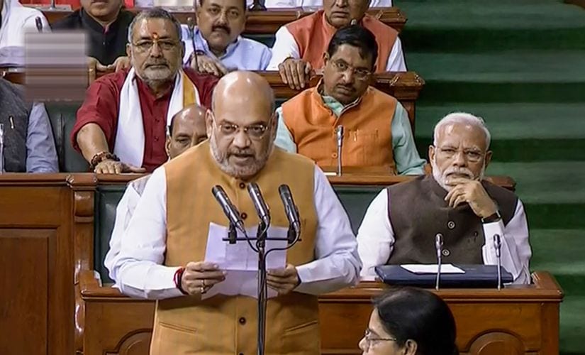 Home minister Amit Shah takes oath as MP in Lok Sabha. PTI