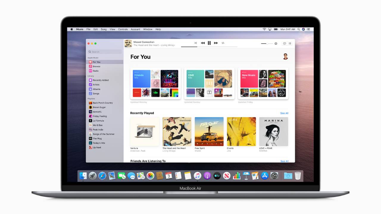Apple Music on macOS Catalina. Image: Apple